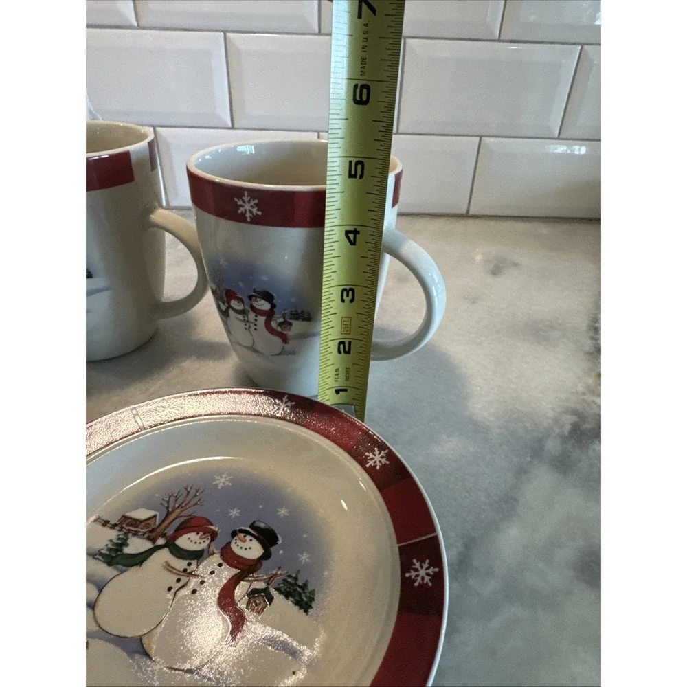 VTG Royal Seasons Holiday Snowmen Stoneware Canister Cookie Jar Snack Set GW0021